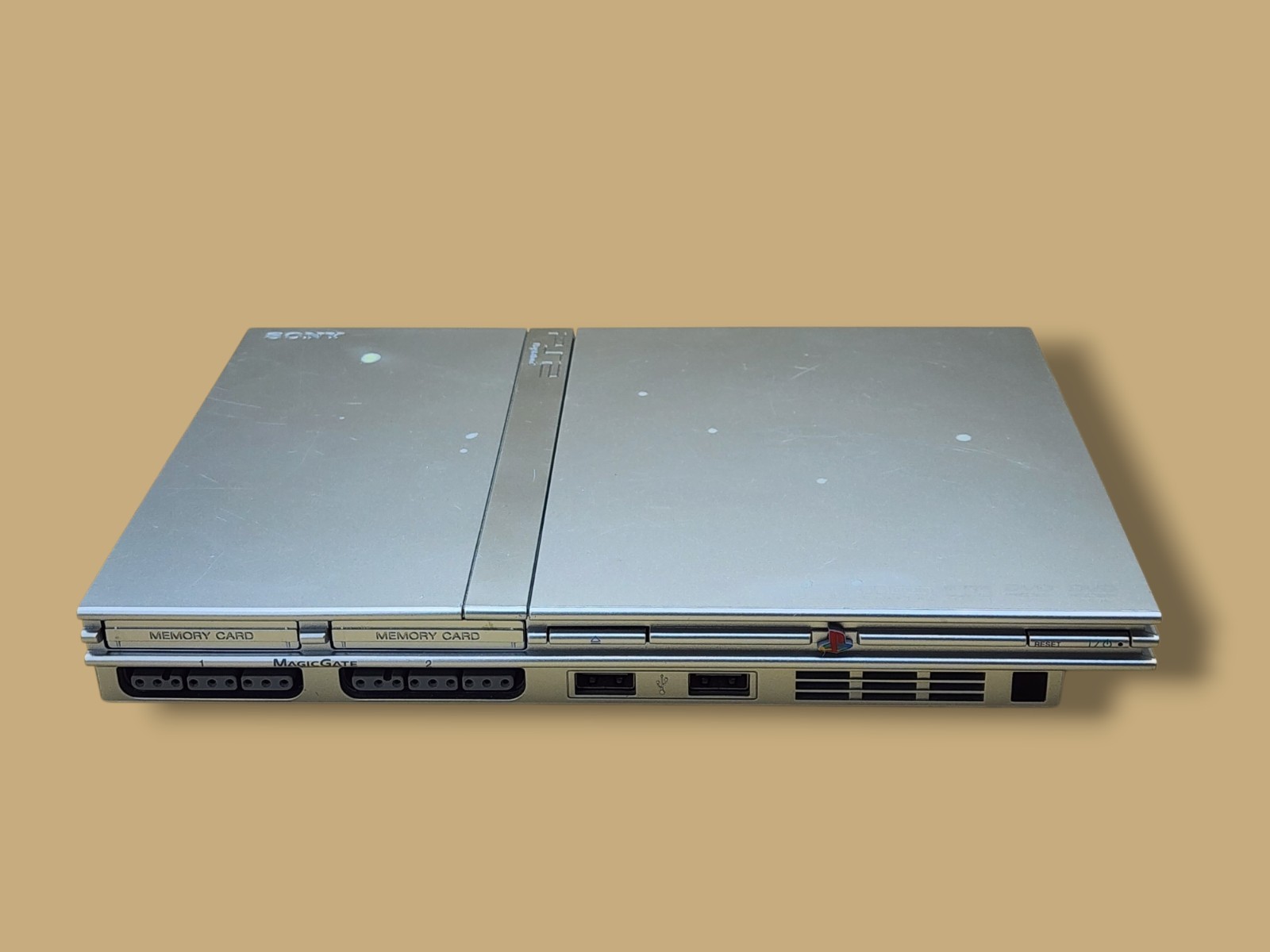 2006 PlayStation PS2 Silver Slim SCPH-77001 Video Game Console – Parts Only