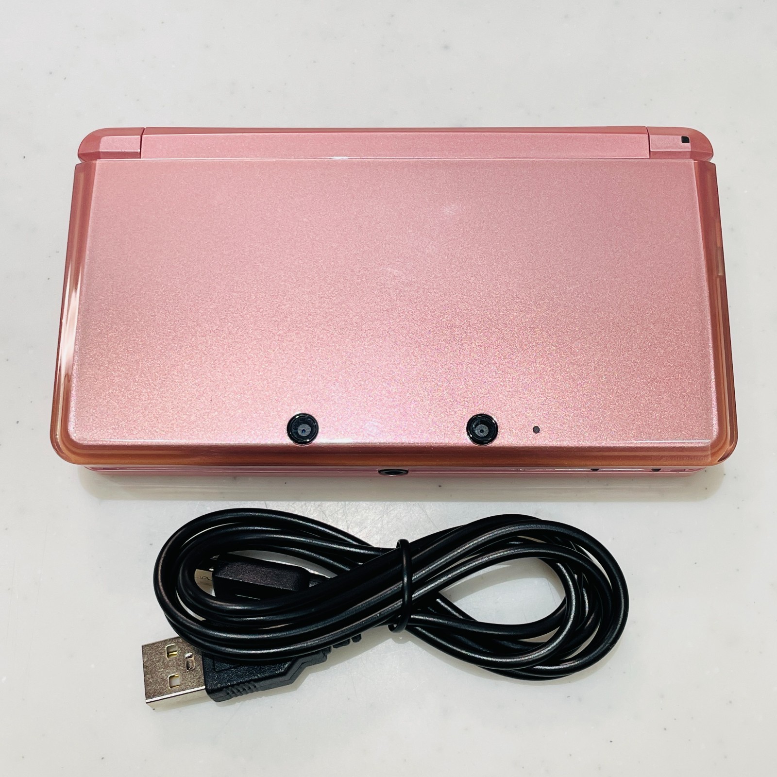 Nintendo 3DS Console Misty Pink Region Free Choose SD USB Charger Stylus Tested