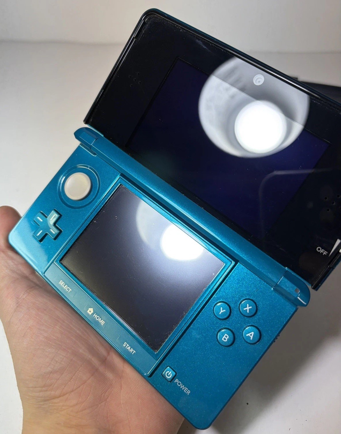 MINT Original Nintendo 3DS Handheld System Aqua Blue Tested Working Console