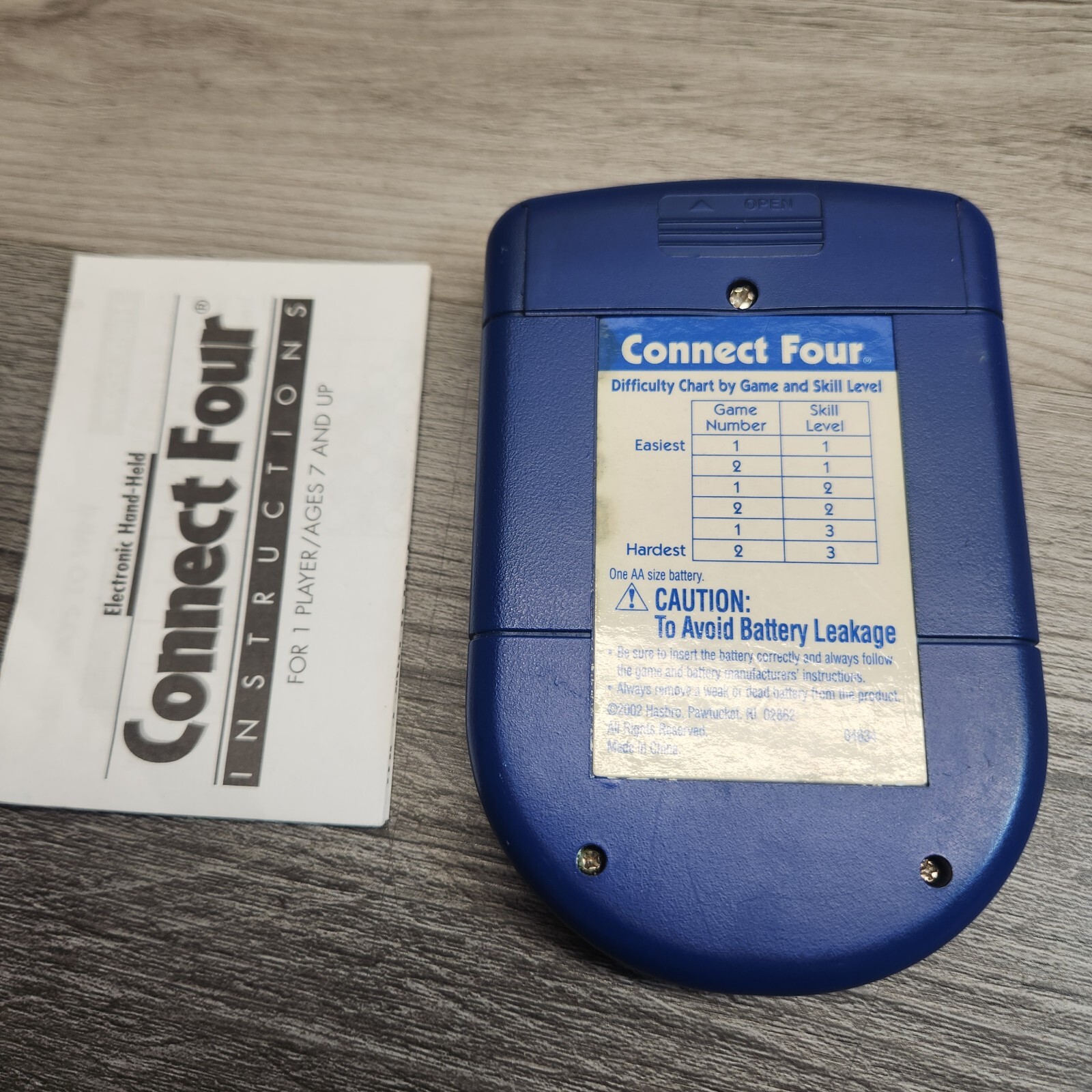 Hasbro 2002 Hand Held Electronic Connect 4 By Hasbro Red Handheld 8E