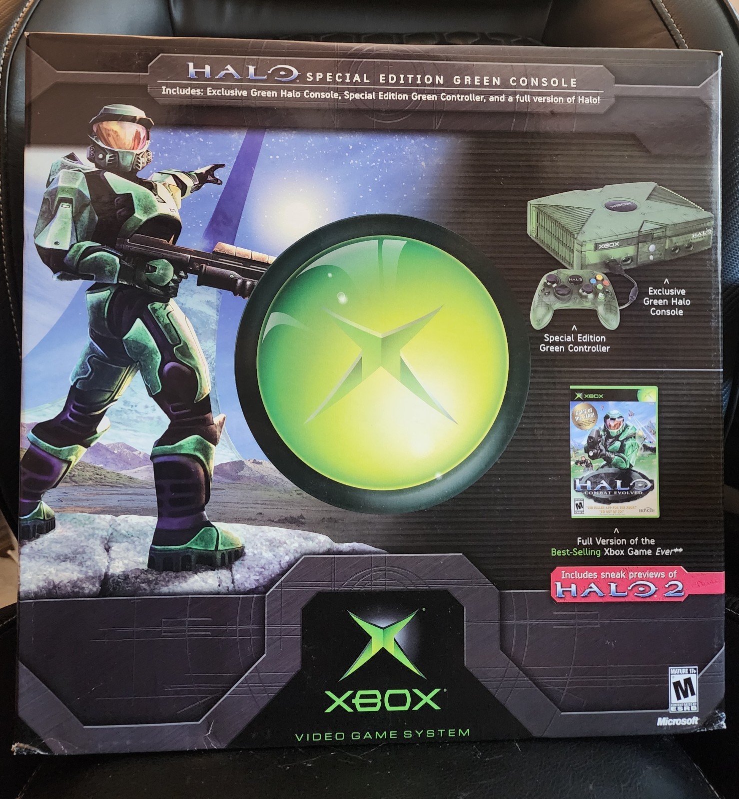 ORIGINAL XBOX Halo Special Edition Translucent Green NEW, SEALED 2004 NIB