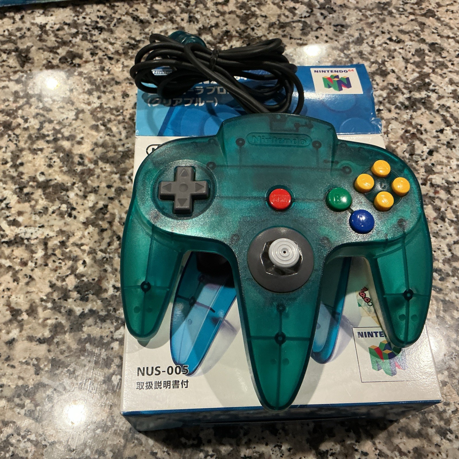 Nintendo 64 Clear BLUE Console N64 Japan Version (Extra Controller And Games)