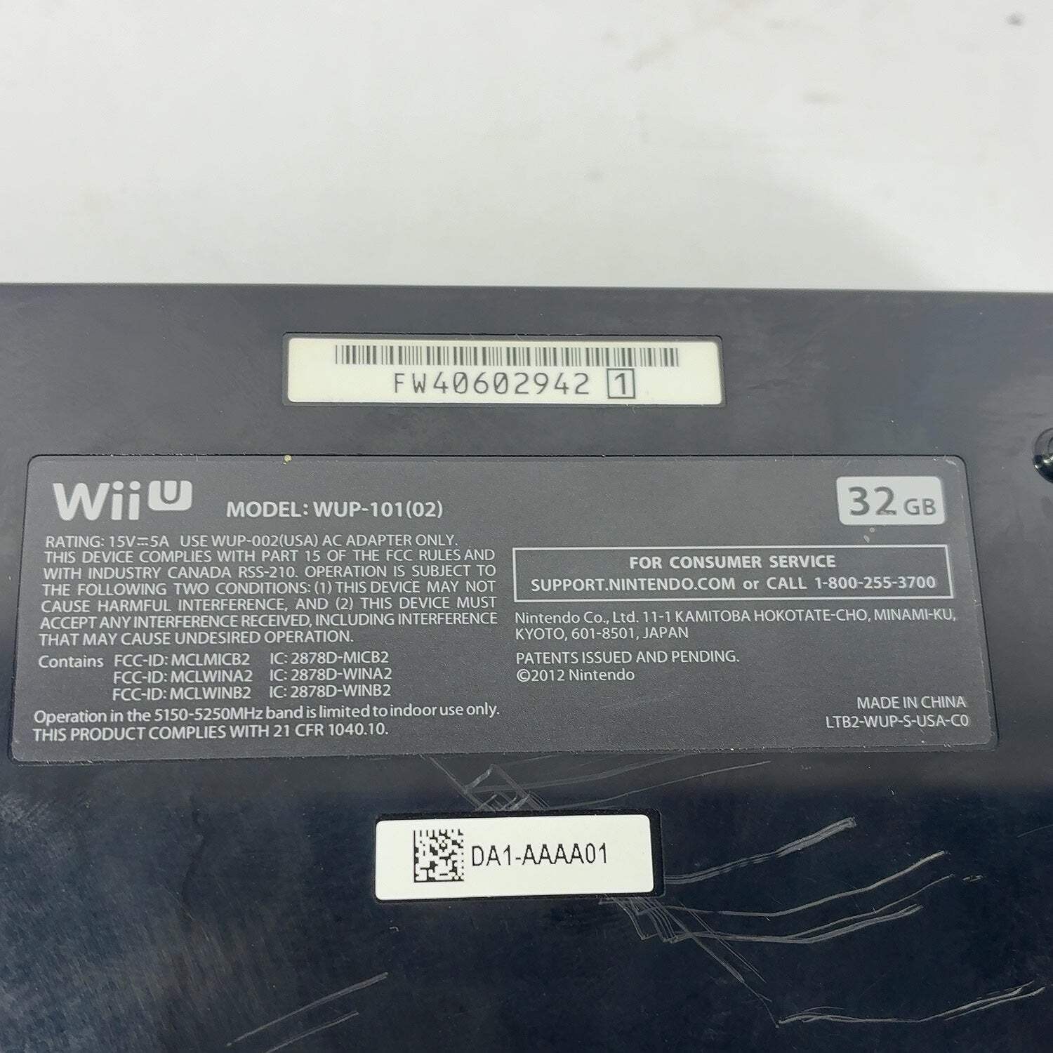 Nintendo Wii U Deluxe Console Gaming System WUP-101(02) Black