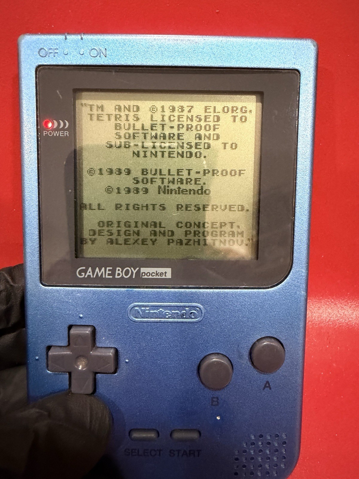 Nintendo Game Boy Pocket Ice Blue Handheld System MGB-001
