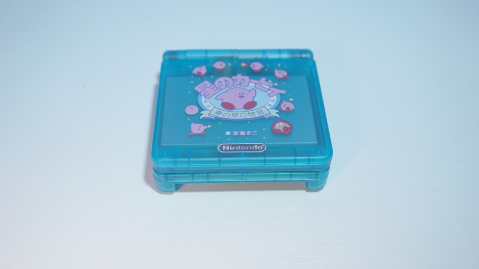 Blue & Pink Kirby Nintendo Game Boy Advance SP GBA SP System with v5 IPS Screen