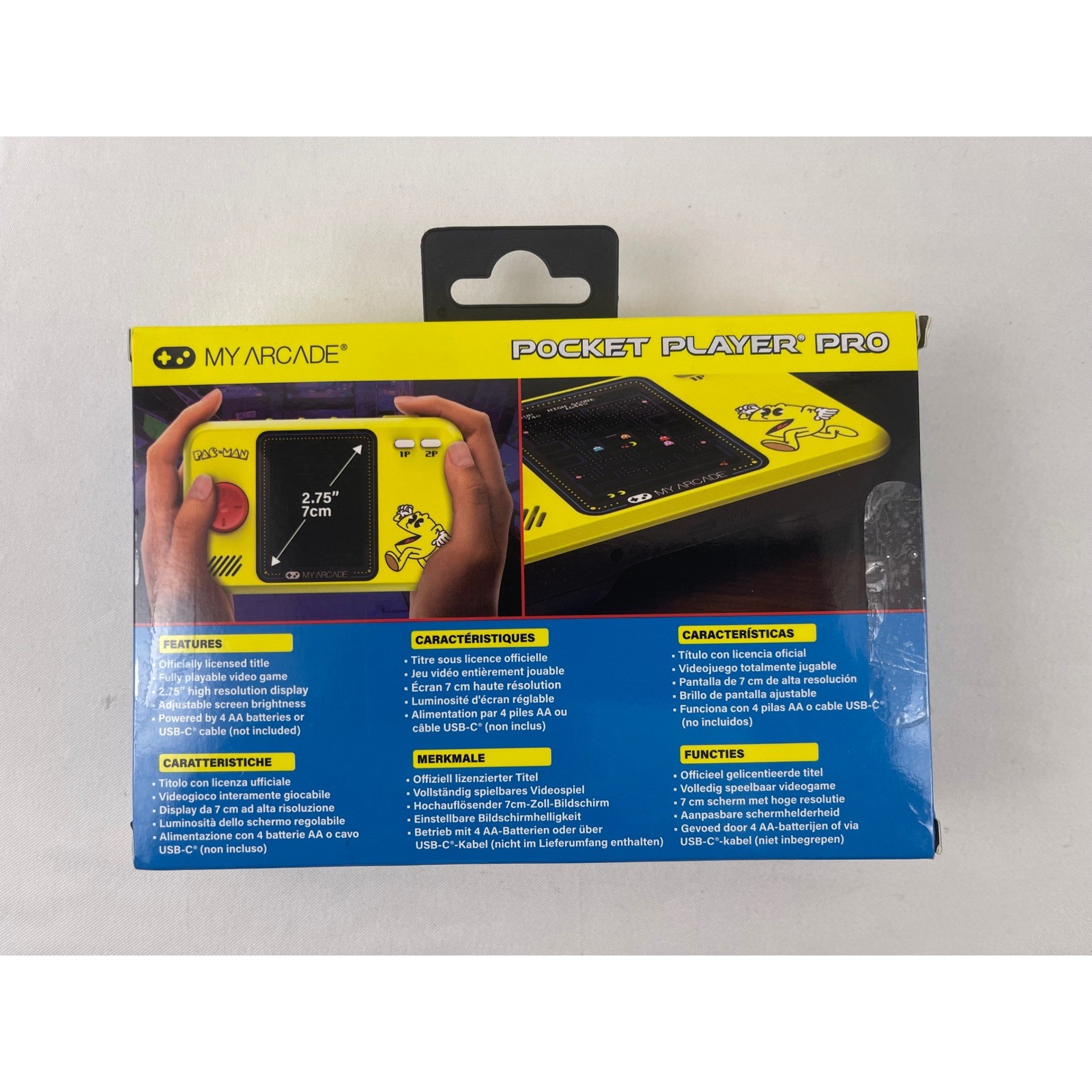 My Arcade Pocket Player Pro Pac-Man Portable Handheld Gaming System Yellow