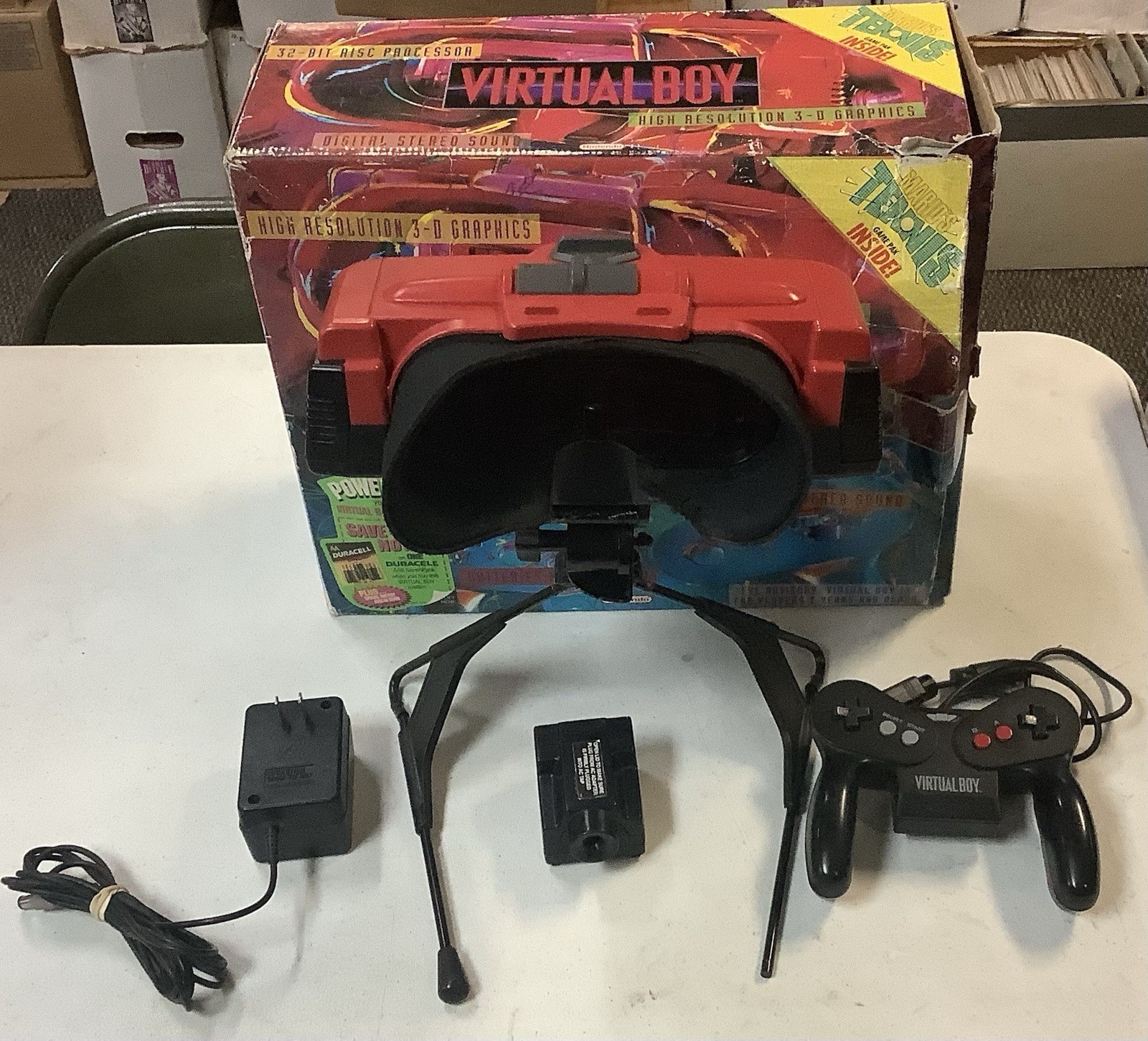 Nintendo VUE-S-RA01 Virtual Boy Console – Red/Black CIB Manual Reg Card No Game