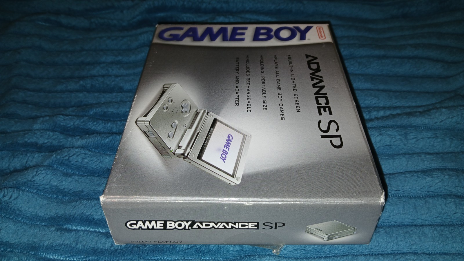 Nintendo Game Boy Advance GBA SP Platinum Near Complete In Box AGS-001 Works