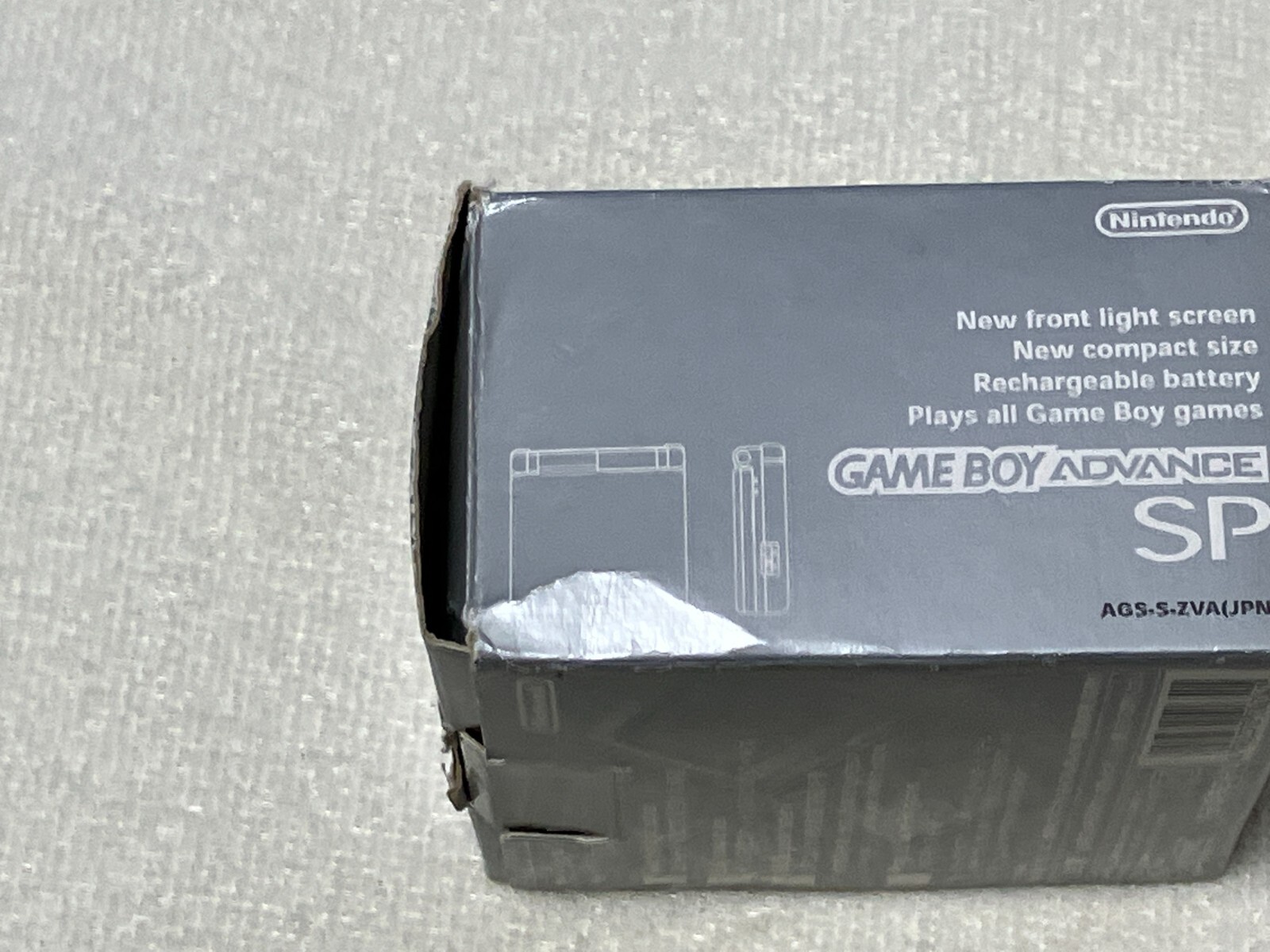Nintendo Gameboy Advance SP Silver Console w/Box Charger Manual NTSC-J 9933