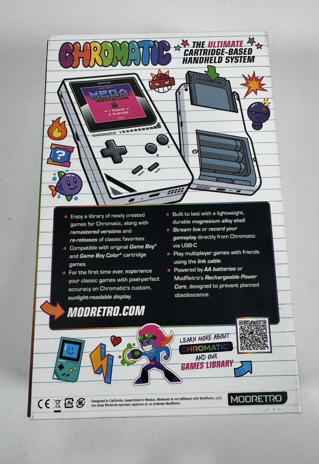 MOD RETRO CHROMATIC With TETRIS Game MIDNIGHT GREY GORILLA GLASS MODRETRO