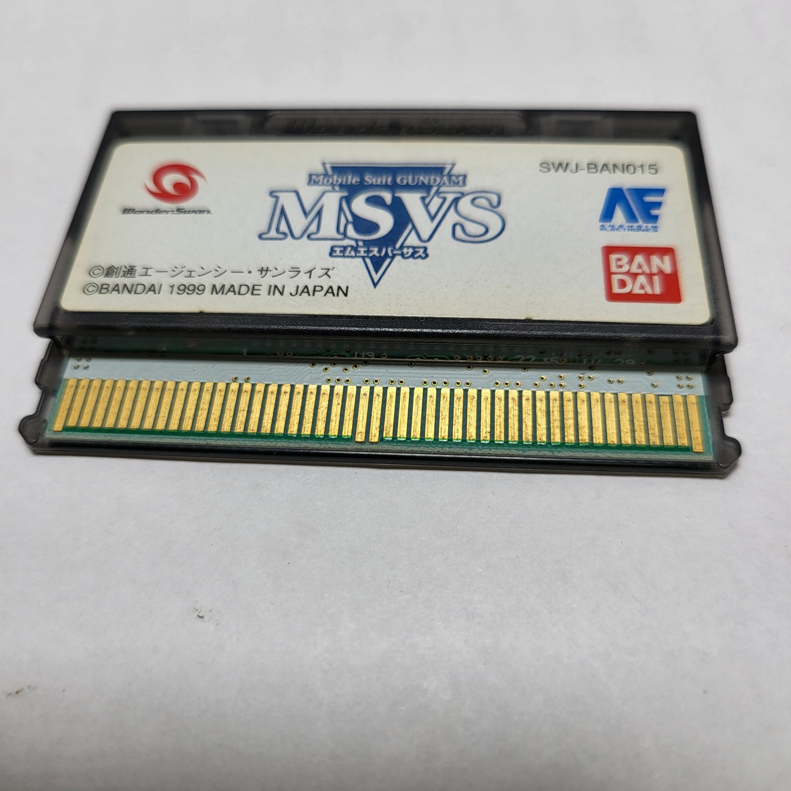 AS IS-WonderSwan Console (Crystal Blue) With MSVS Gundam Game