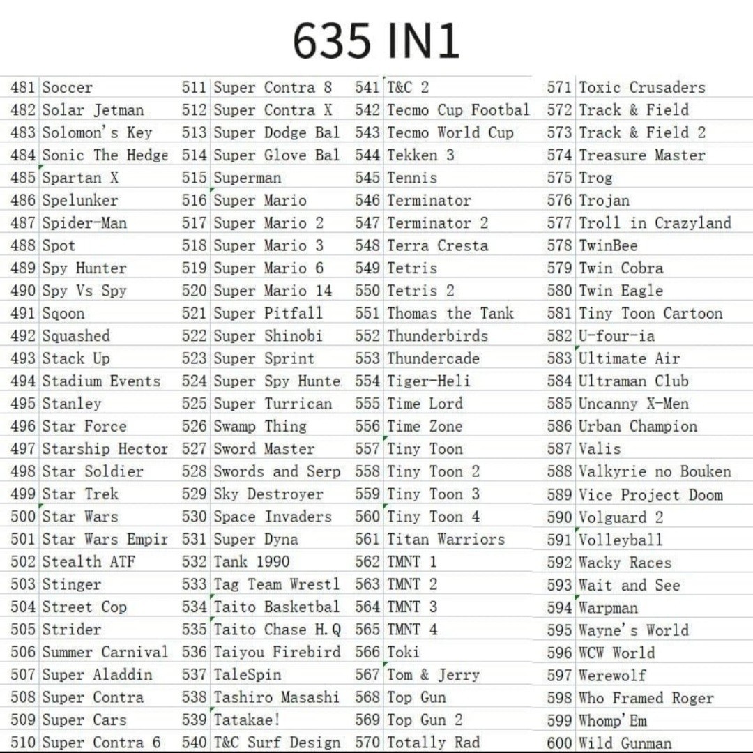 Super 635 in 1 Classic 8 Bit Collection «Trendholders 1G bit – New