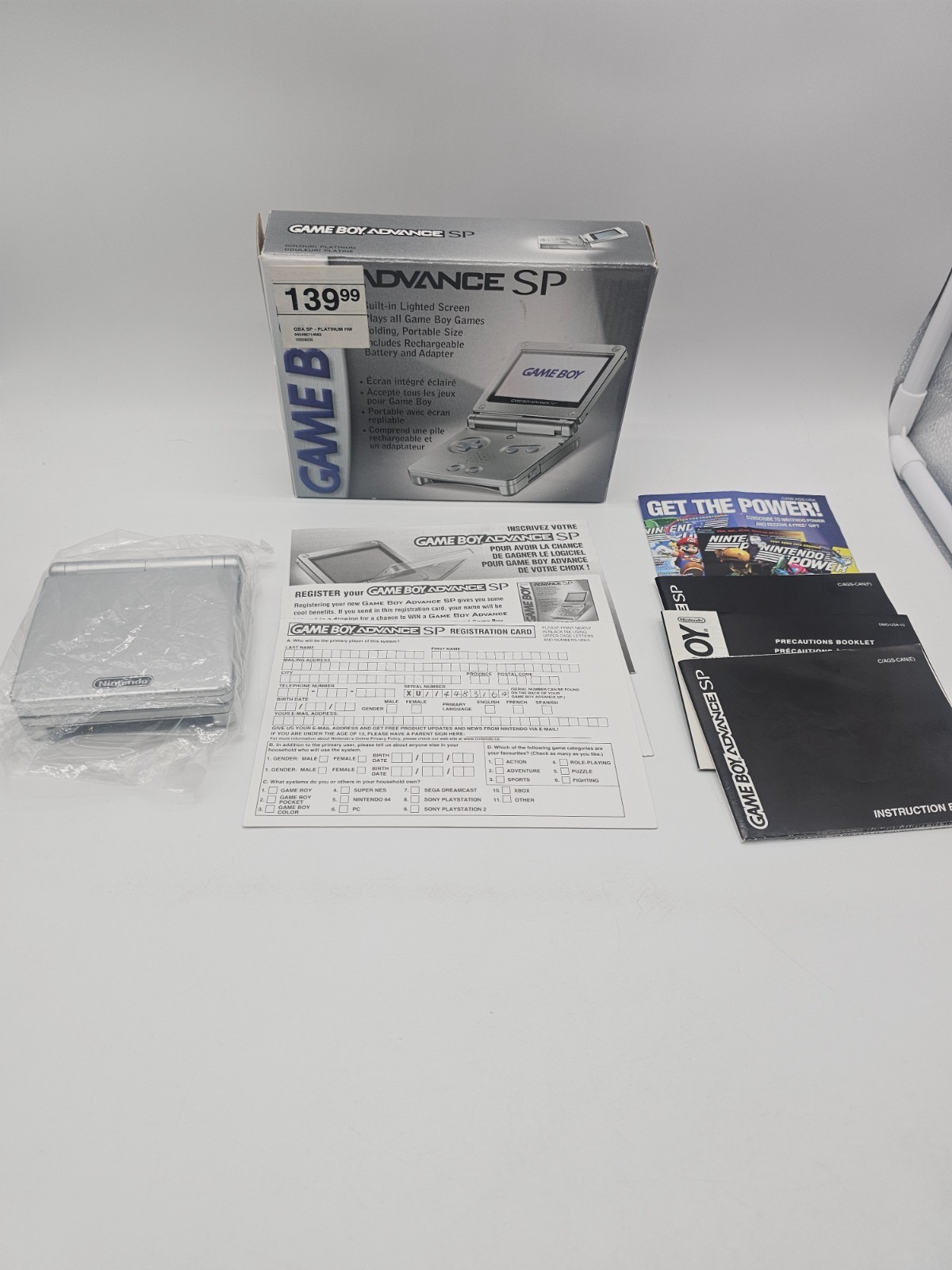 Nintendo Game Boy Advance SP Handheld System – Silver CIB Very Clean!