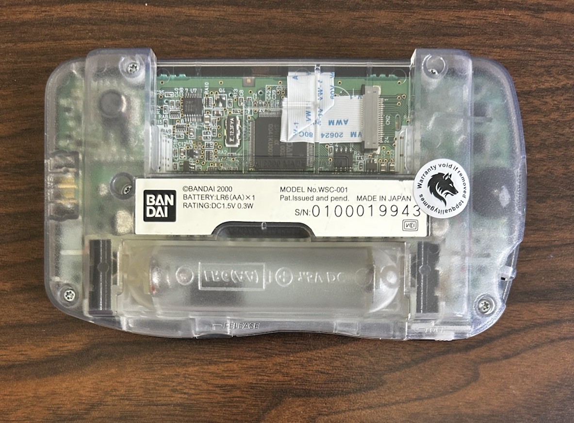 clear black Bandai Wonderswan Color WSC w/ Backlit IPS Screen-FAST SHIPPING
