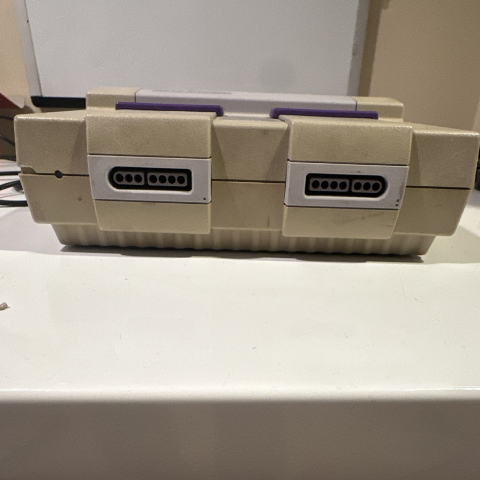 Nintendo SNES SNS-001 Console Gray Purple RF AV Eject Power Reset Buttons