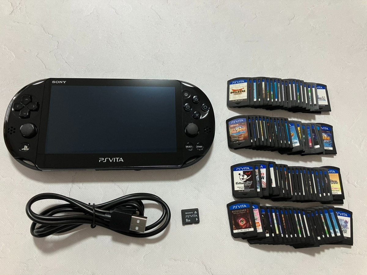 Sony PS Vita PCH-2000 Console with charger / Memory card random 2 games　from US