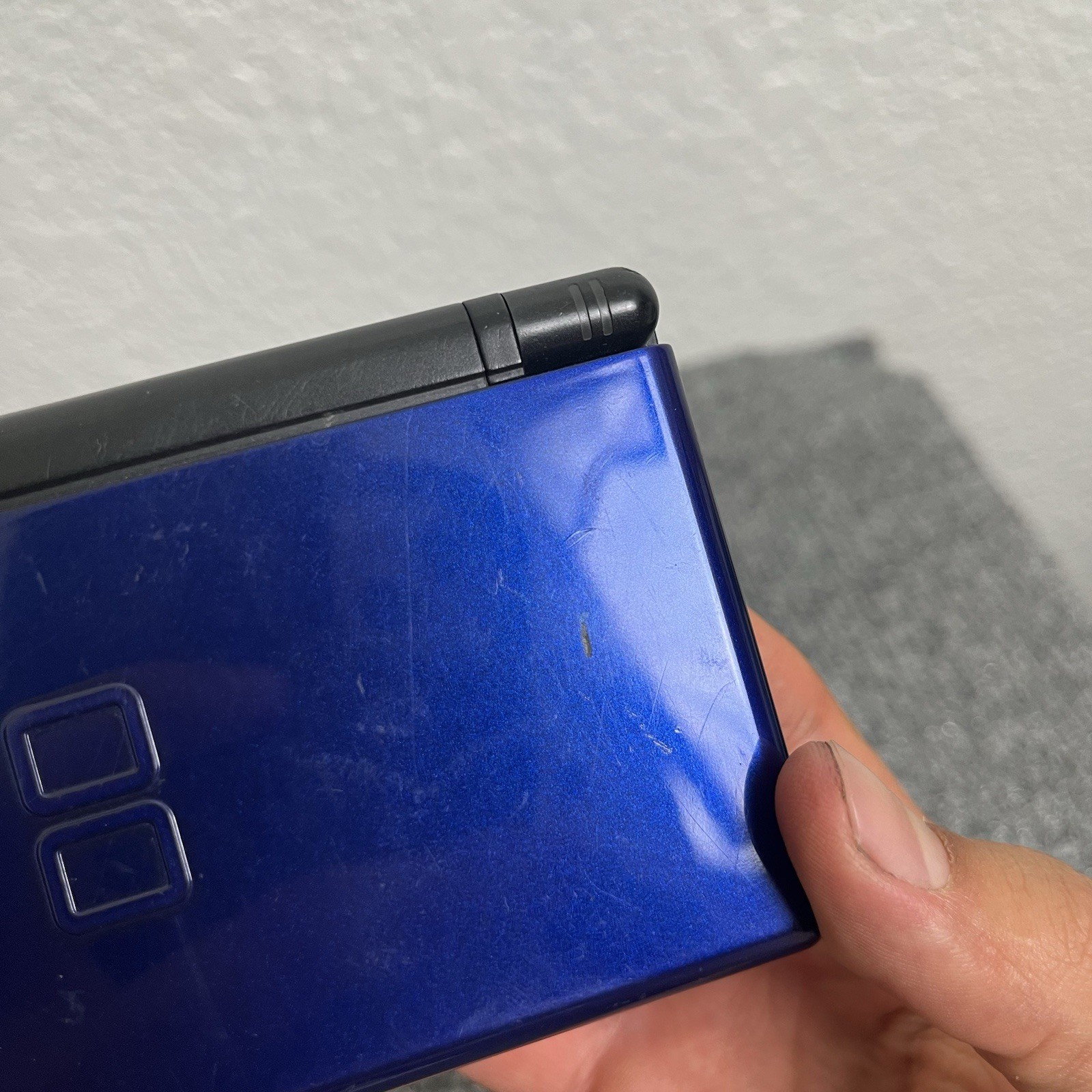 Nintendo DS Lite Blue/Black Untested As-Is No Charger No Stylus Scratches
