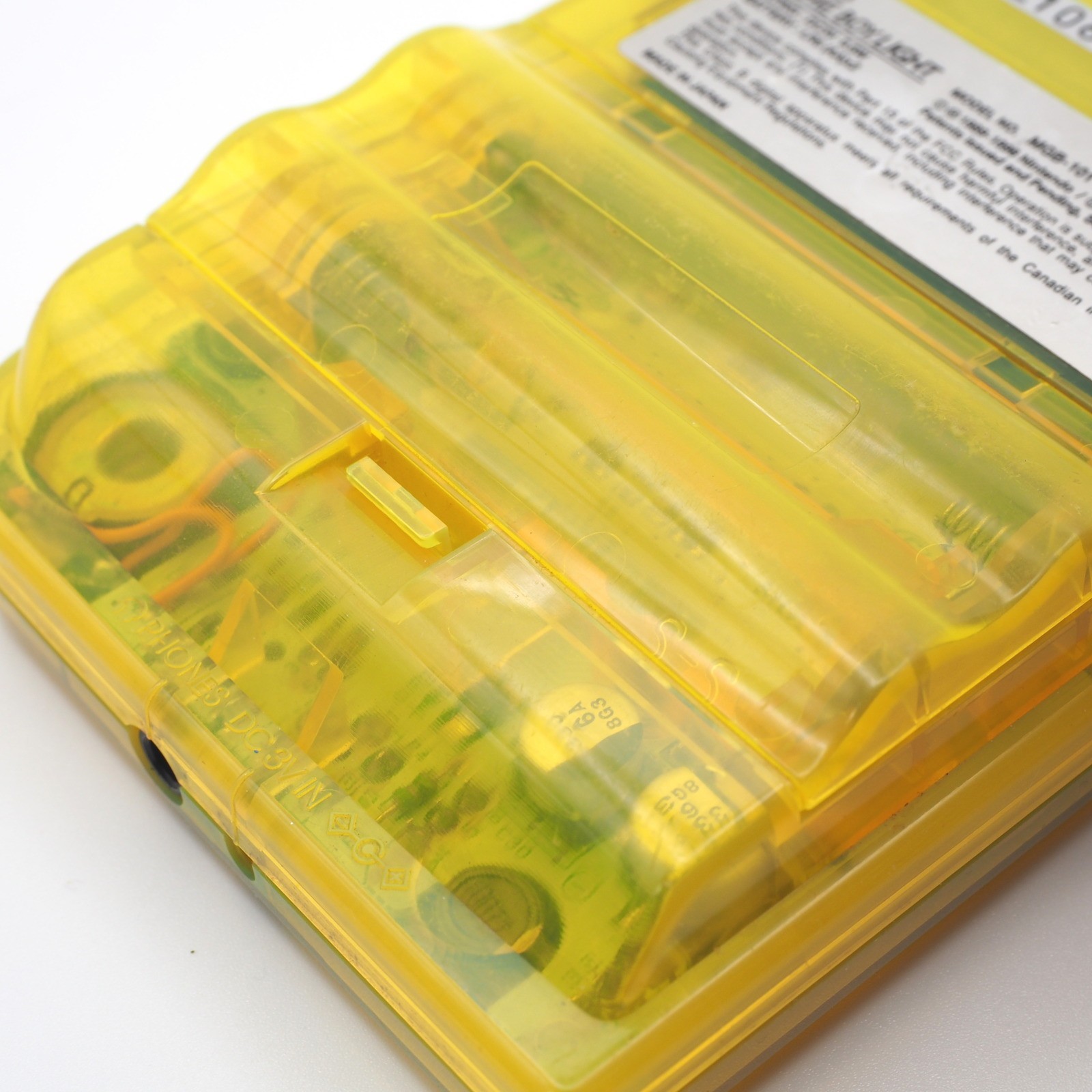 OEM Nintendo Game Boy Light Toys R Us Edition Clear Yellow MGB-101 TESTED #1[EX]