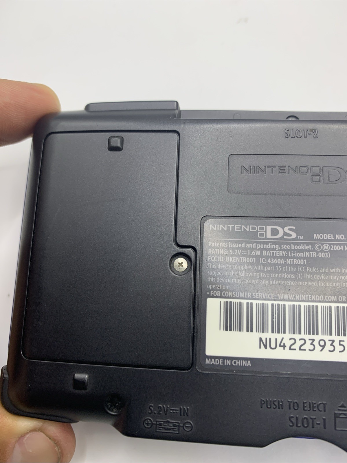 Nintendo Fat DS NTR-001 Console 2004 Blue, Tested Includes Charging Cord & Game