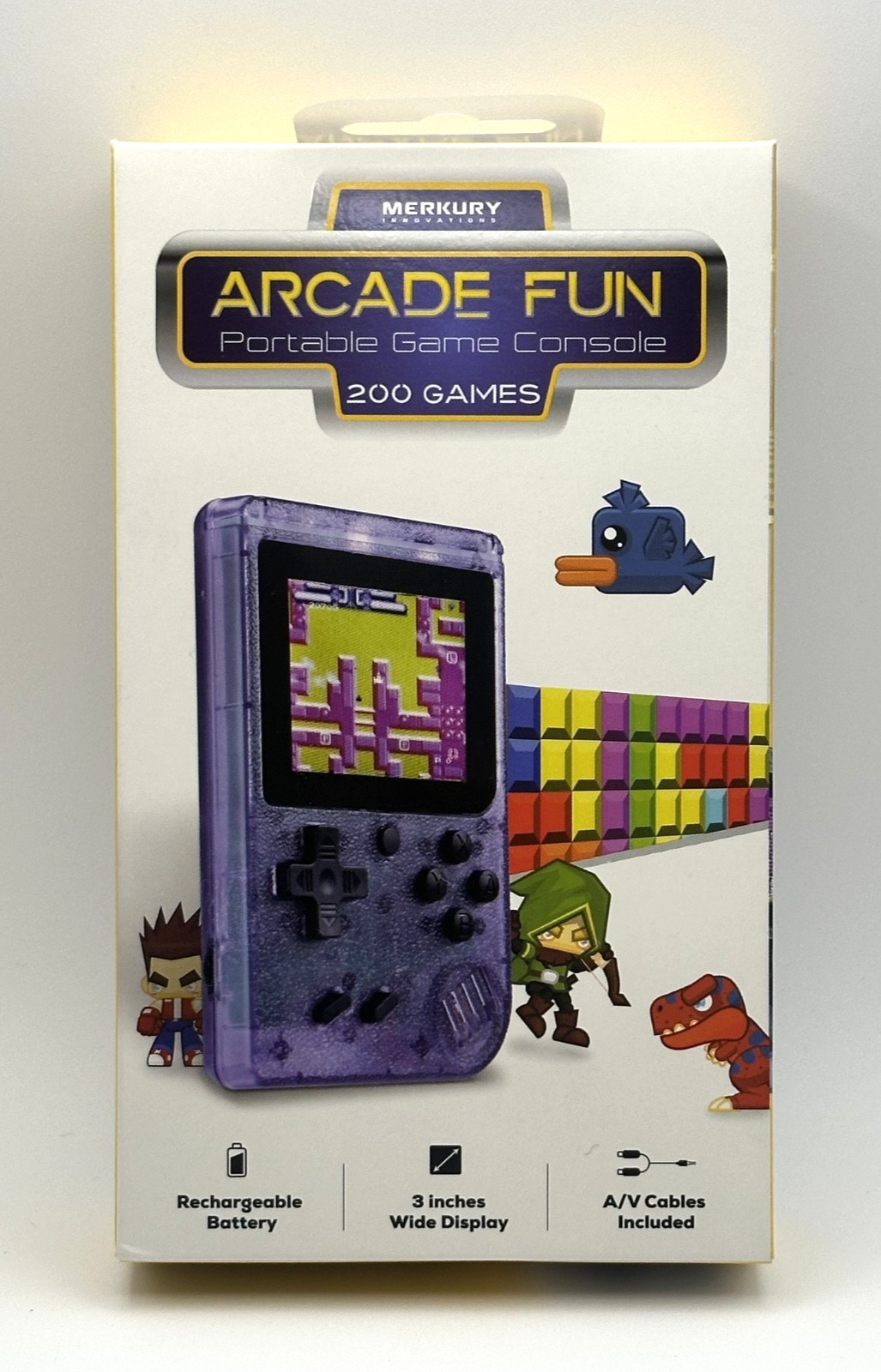 Arcade Fun Portable Game Console Merkury Innovations 200 Games Sealed NIB