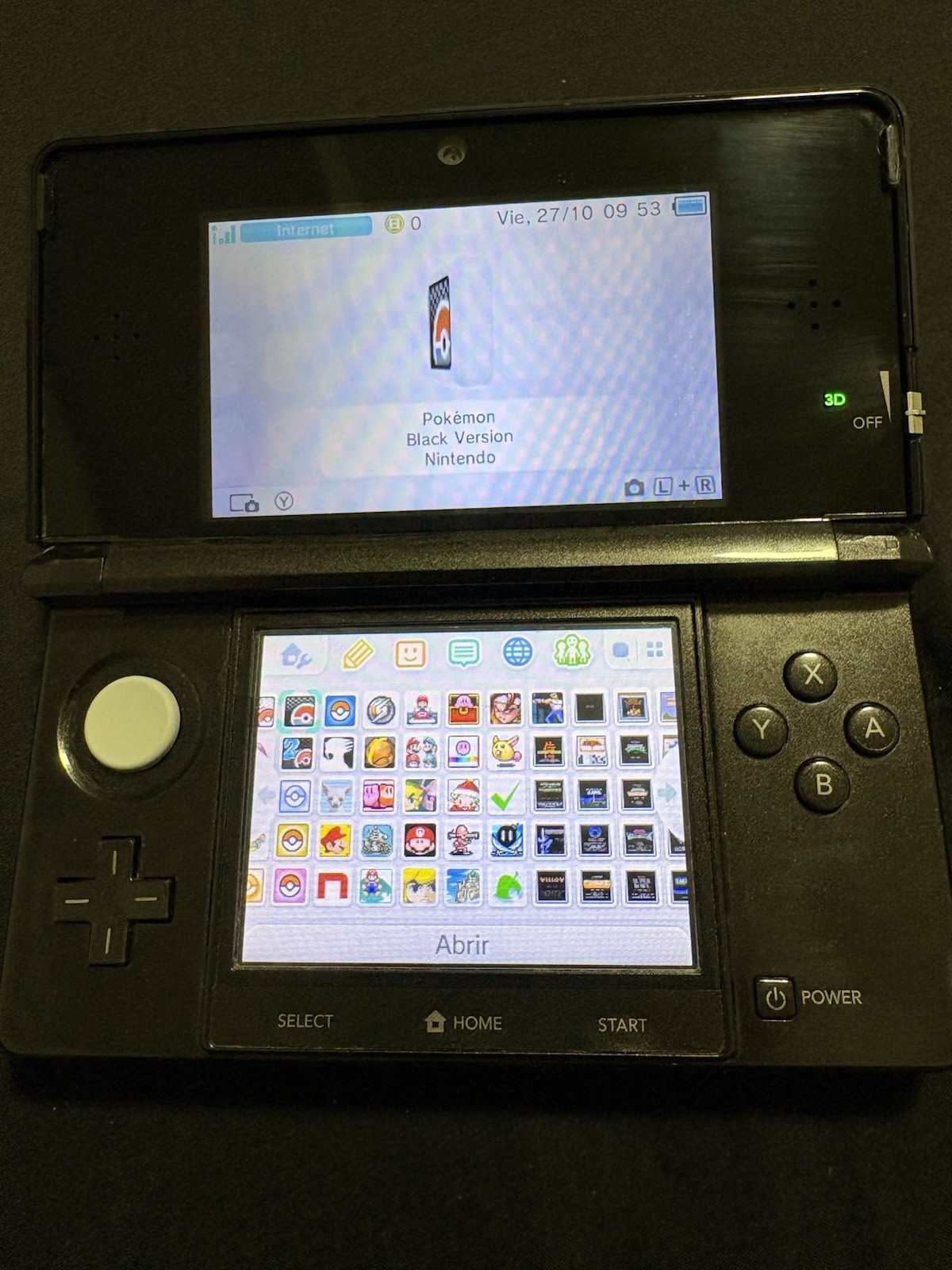 Nintendo 3DS Handheld Console Black 3D NTSC-J Japan CTR-001(JPN) 2011