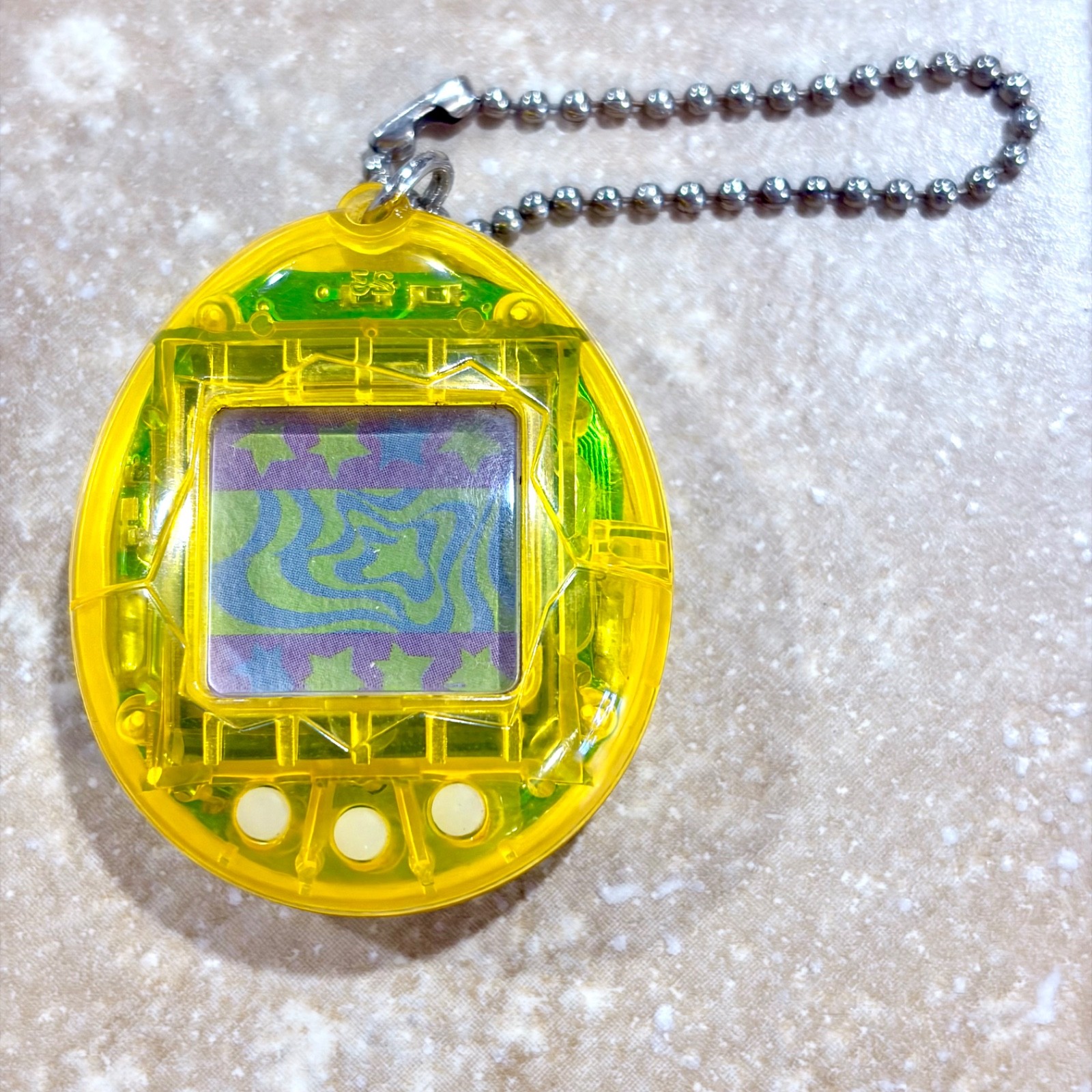 Bandai Tamagotchi (New Species Discovered!) 1997 Clear Yellow Pet Japan TESTED