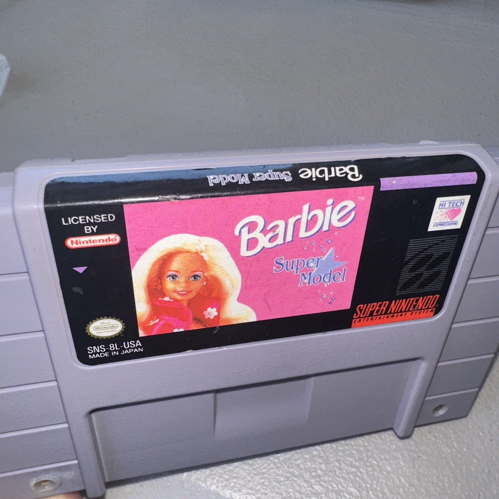 Barbie Super Model SNES Super Nintendo – Tested & Working – 1993 Game