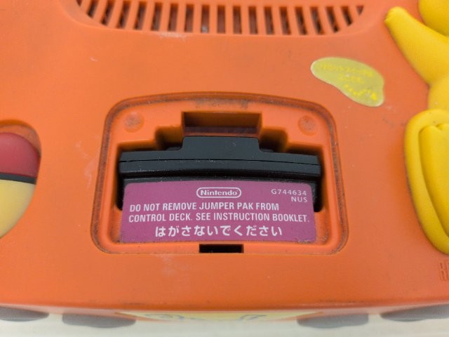 Pikachu Nintendo 64 Console (Orange and Yellow) Nintendo64 JP GAME 9000025704168