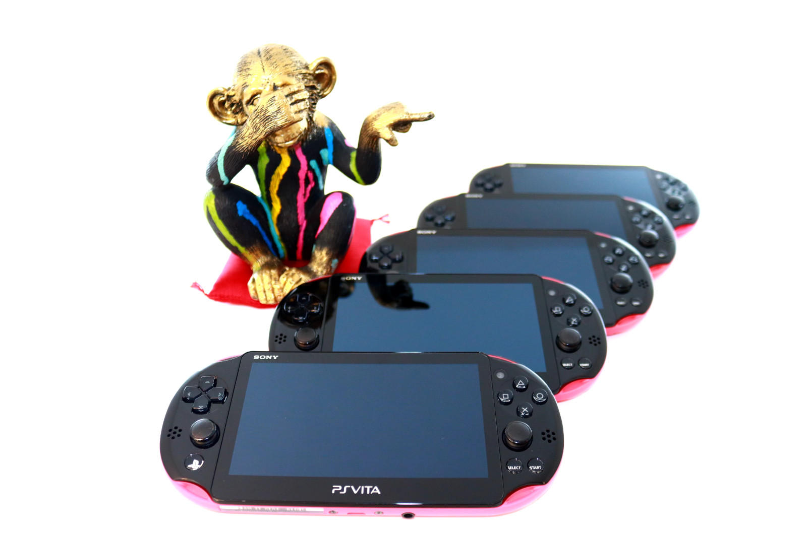 SONY PS Vita PCH-2000 Pink Black Console Only Select 3Rank【1Day Shipping】
