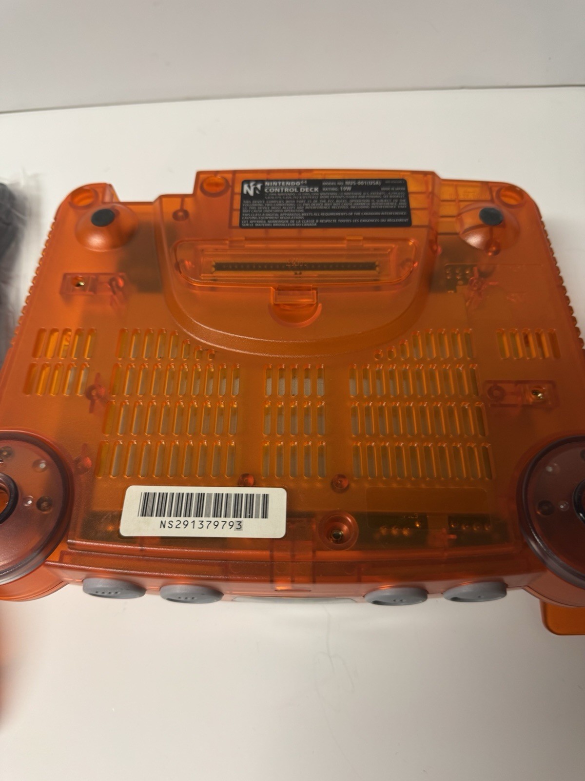 Nintendo 64 Funtastic Fire Orange RARE N64 Console Donkey Kong 64 Expansion Pak