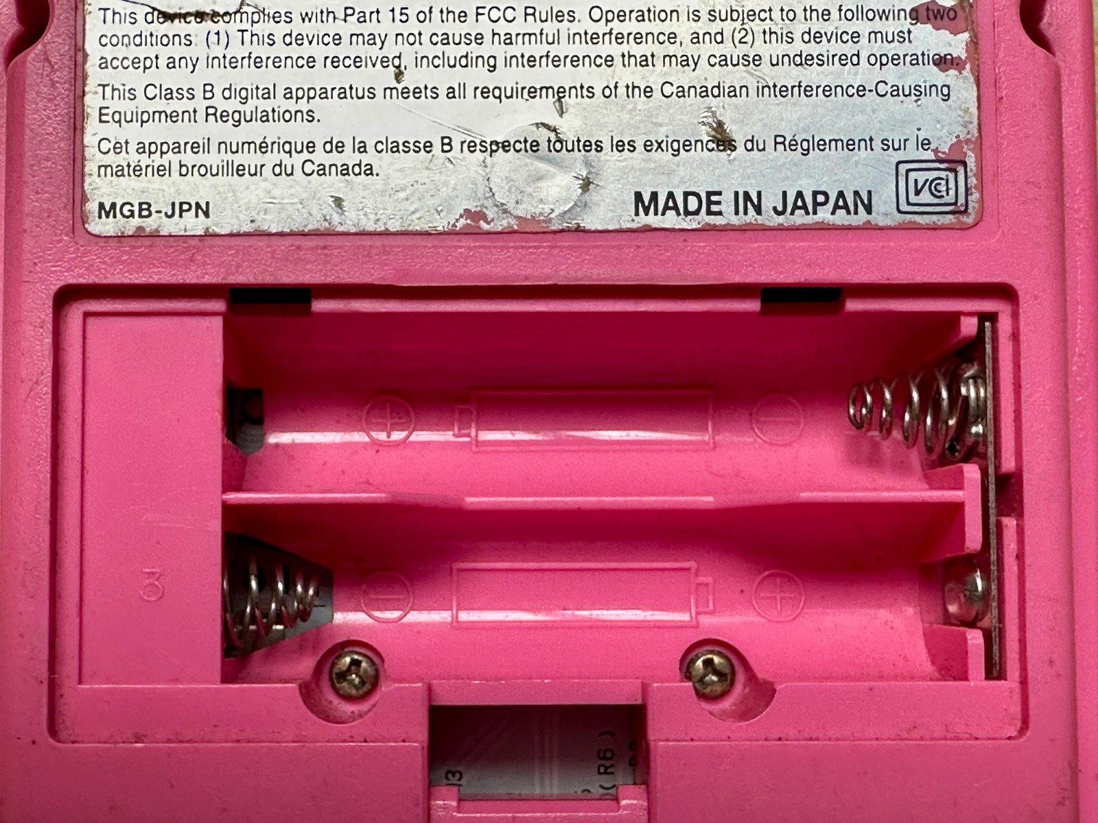 Nintendo Gameboy Pocket MGB-001 Hot Fuchsia Pink Handheld System Console