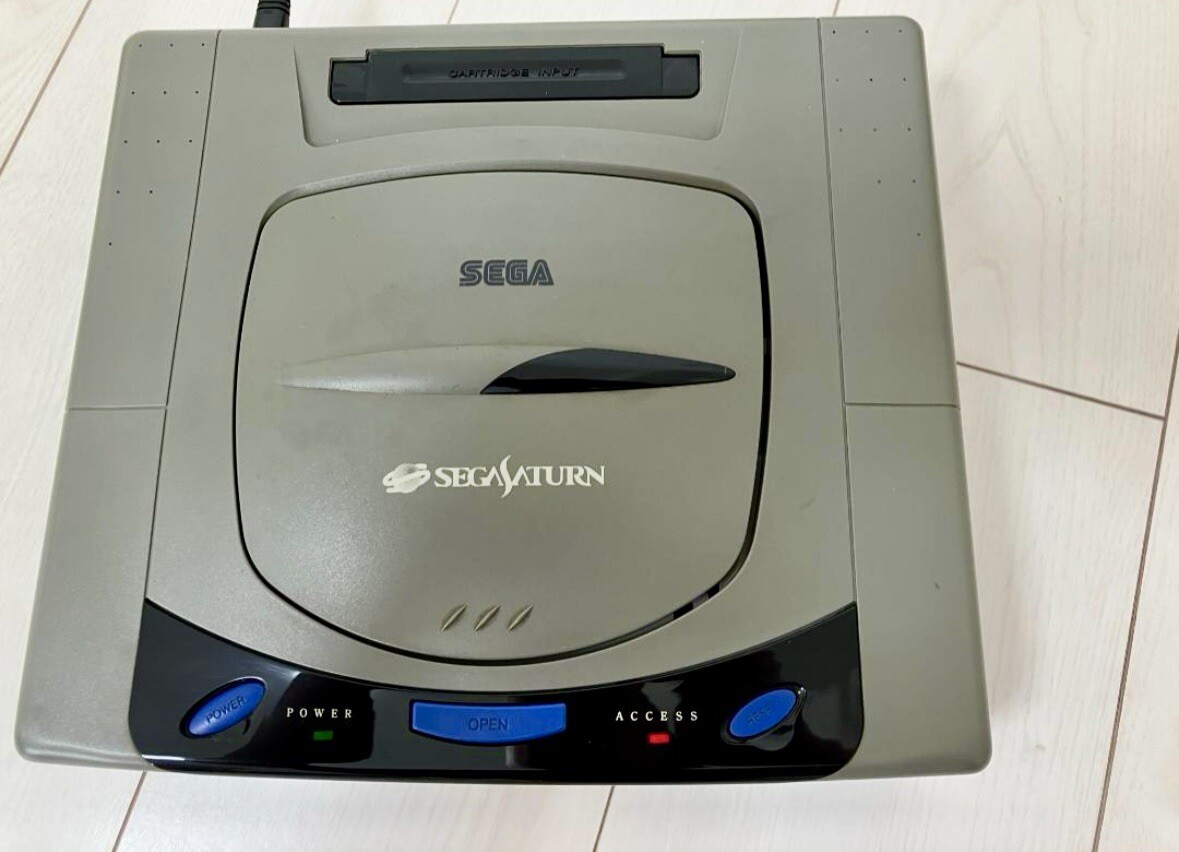 Sega Saturn Console Gray HST-0004 with 2 controllers Japanese Version tested