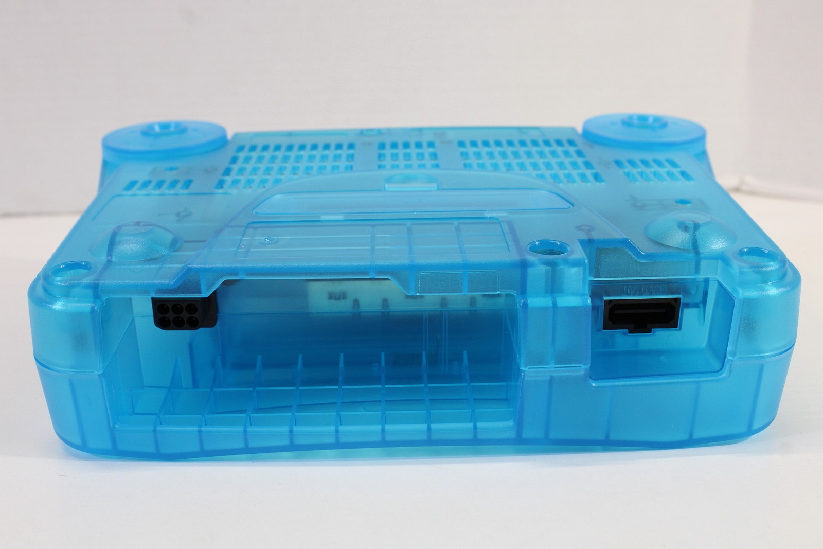 Nintendo 64 Clear Transparent Ice Blue Console Controller AC AV Bundle N64