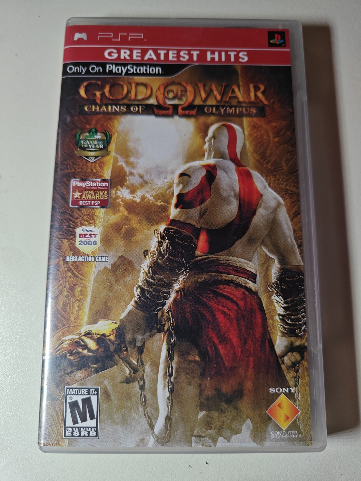 Sony PSP 3001 God of War Red & Black *NO Battery Or Charger*+ Game. Tested Works