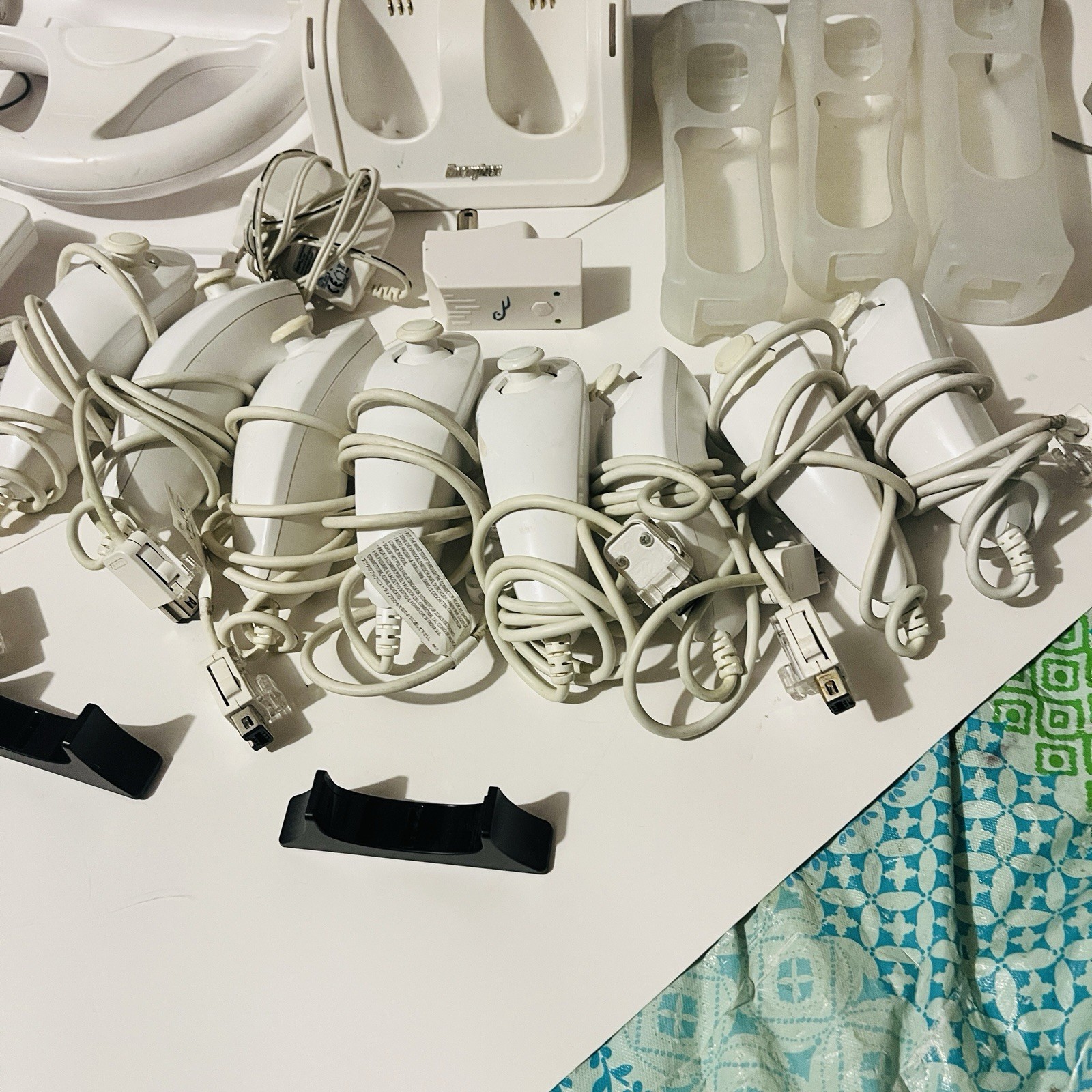Video Game Console lot Xbox 360 Wii Controllers Power Supply Accessories