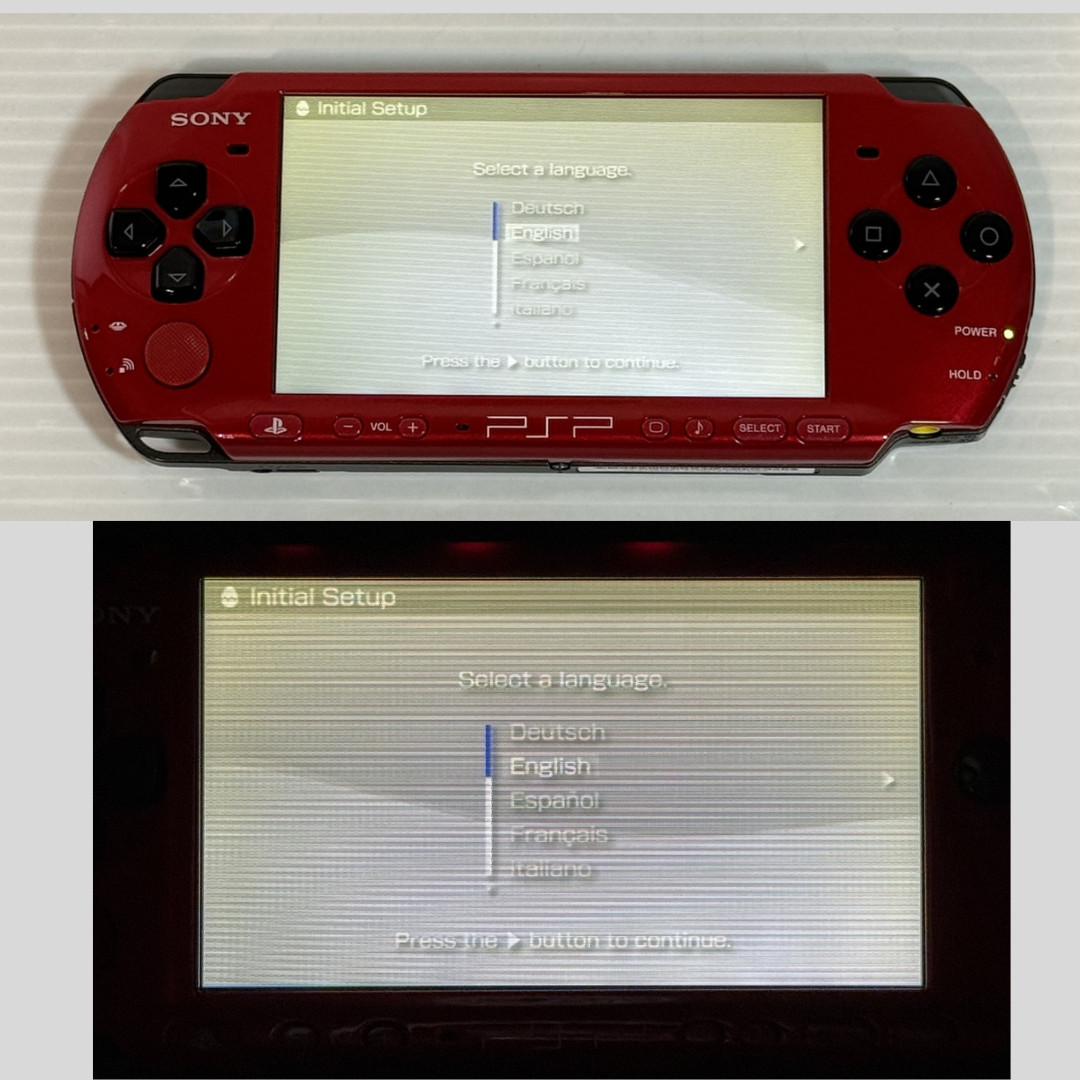 Sony PSP-3000 Console Red Black VALUE PAK Region Free w/2GB, Pouch – Excellent