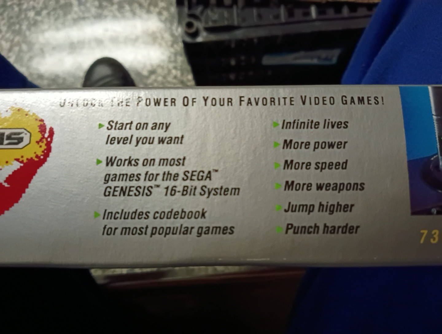 Vintage Sega Genesis Game Geni Code Book and Cartridge