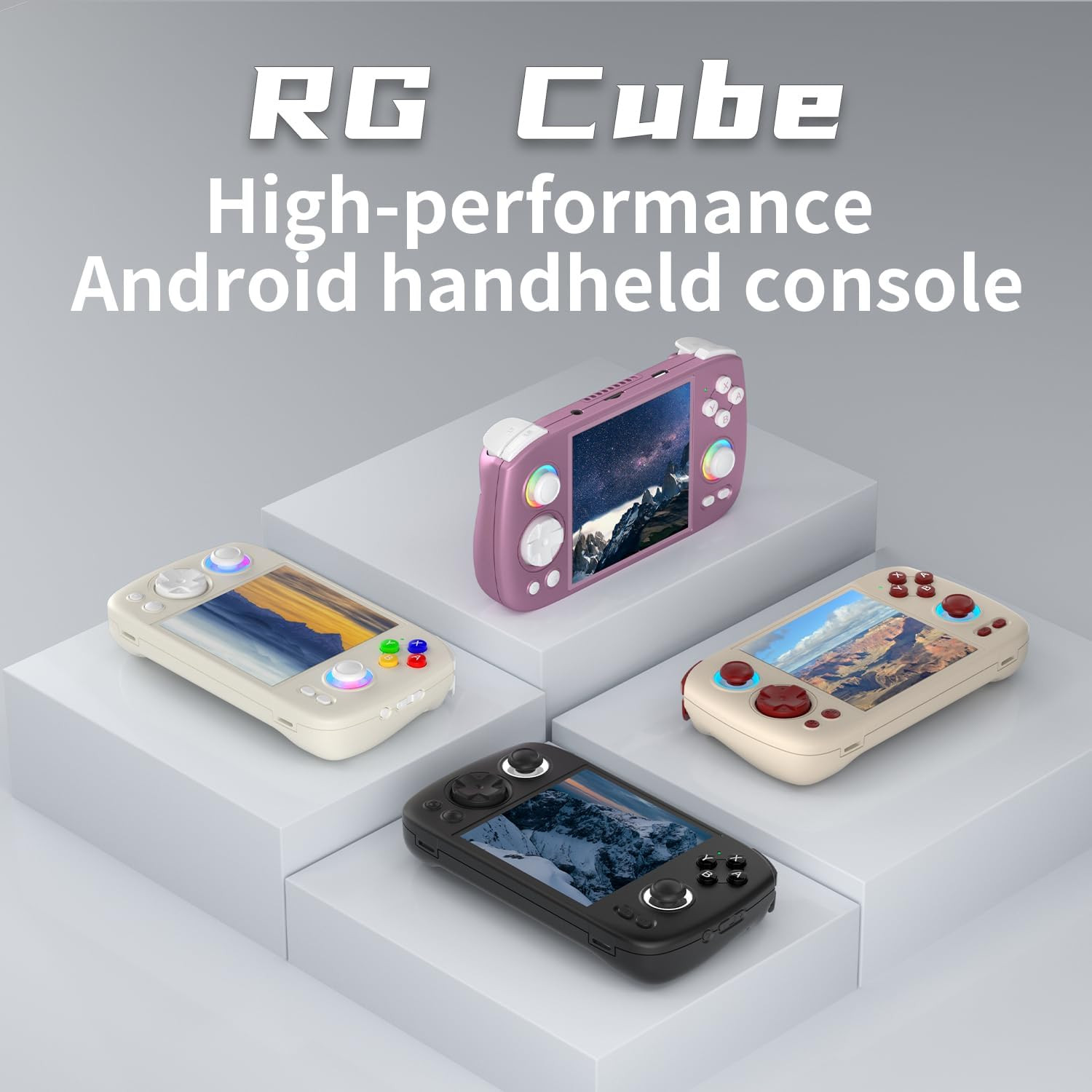 RG Cube Retro Handheld Game Console , Android 13 System Unisoc T820 Processor 3.