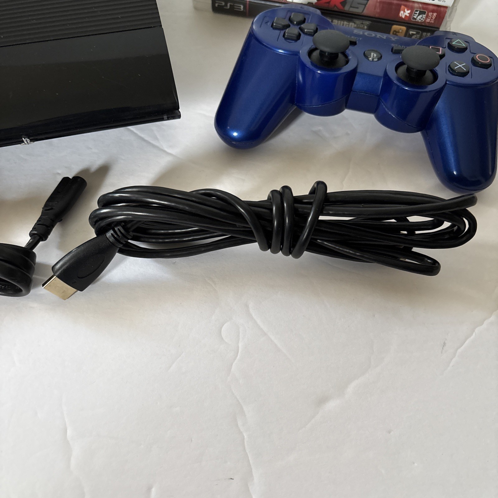 Sony PlayStation 3 250GB Bundle Super Slim Black PS3 Console CECH-4001B *WORKS*