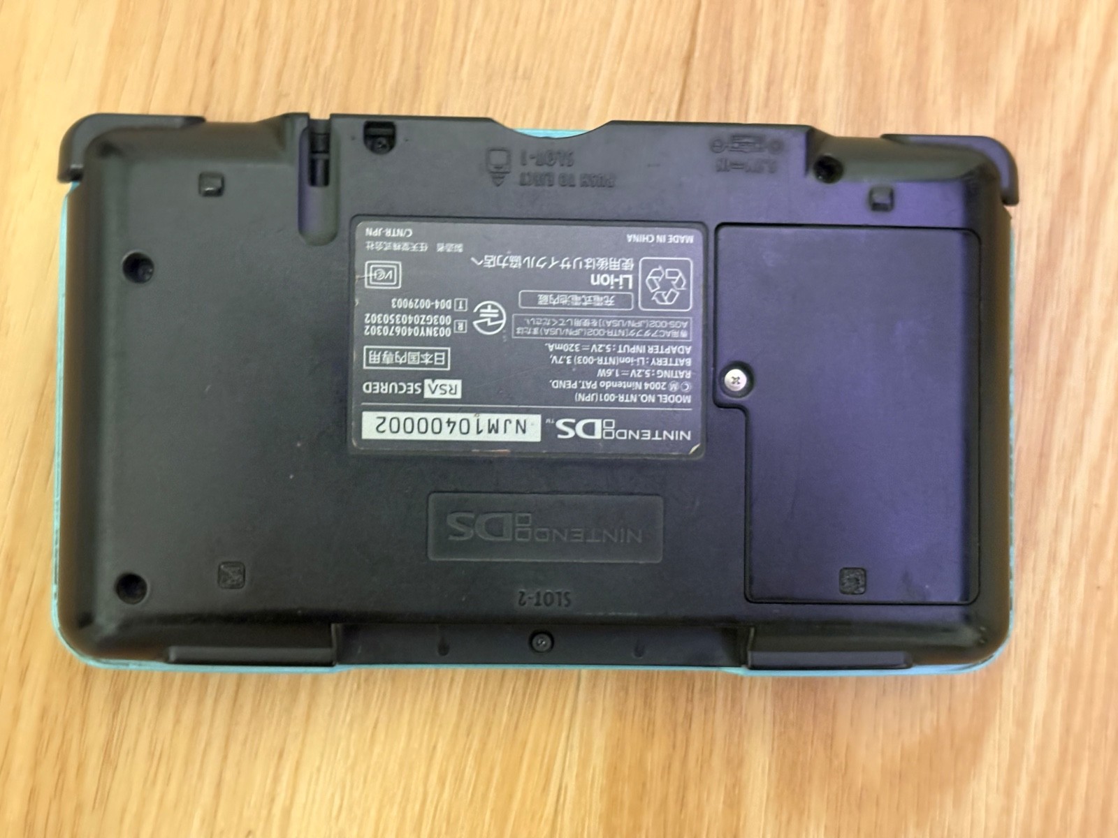 Nintendo DS Turquoise Blue Handheld System – Fair Condition – TESTED AND WORKING