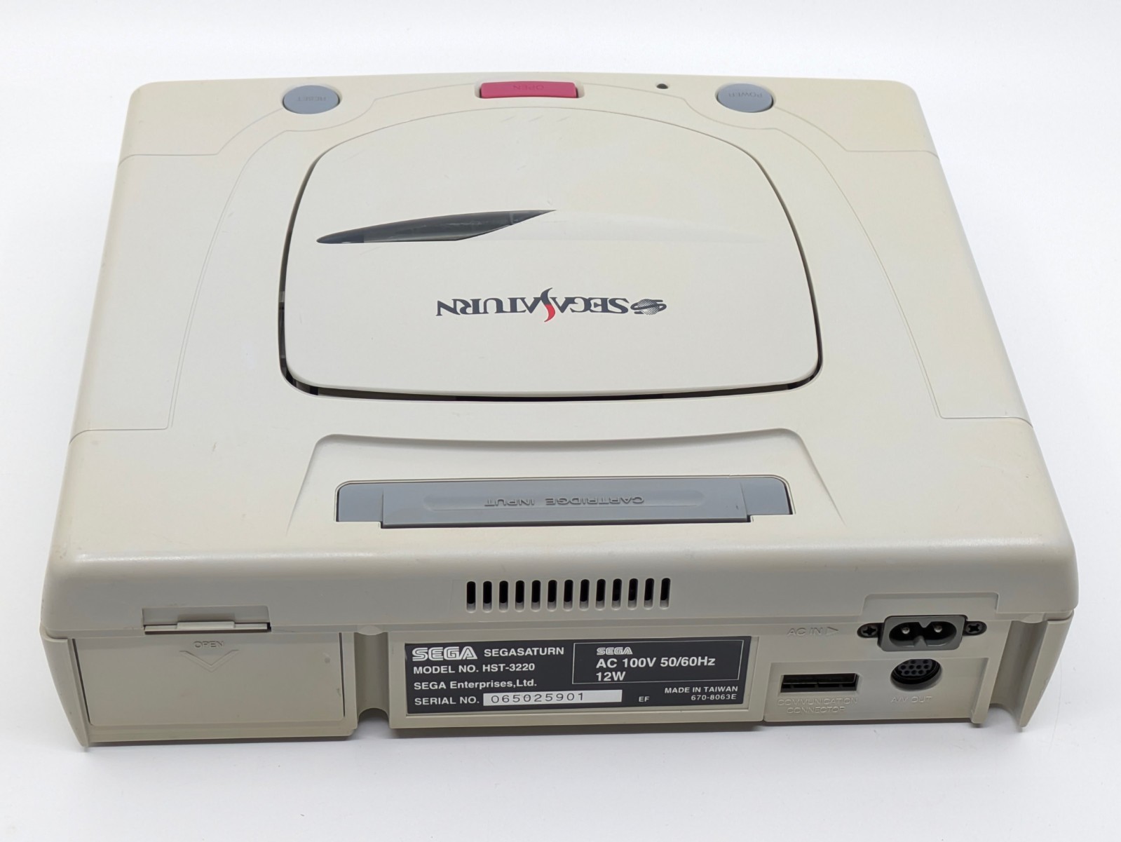 Sega Saturn White HST-3220 NTSC-J Japan Tested w/ SEGA RALLY