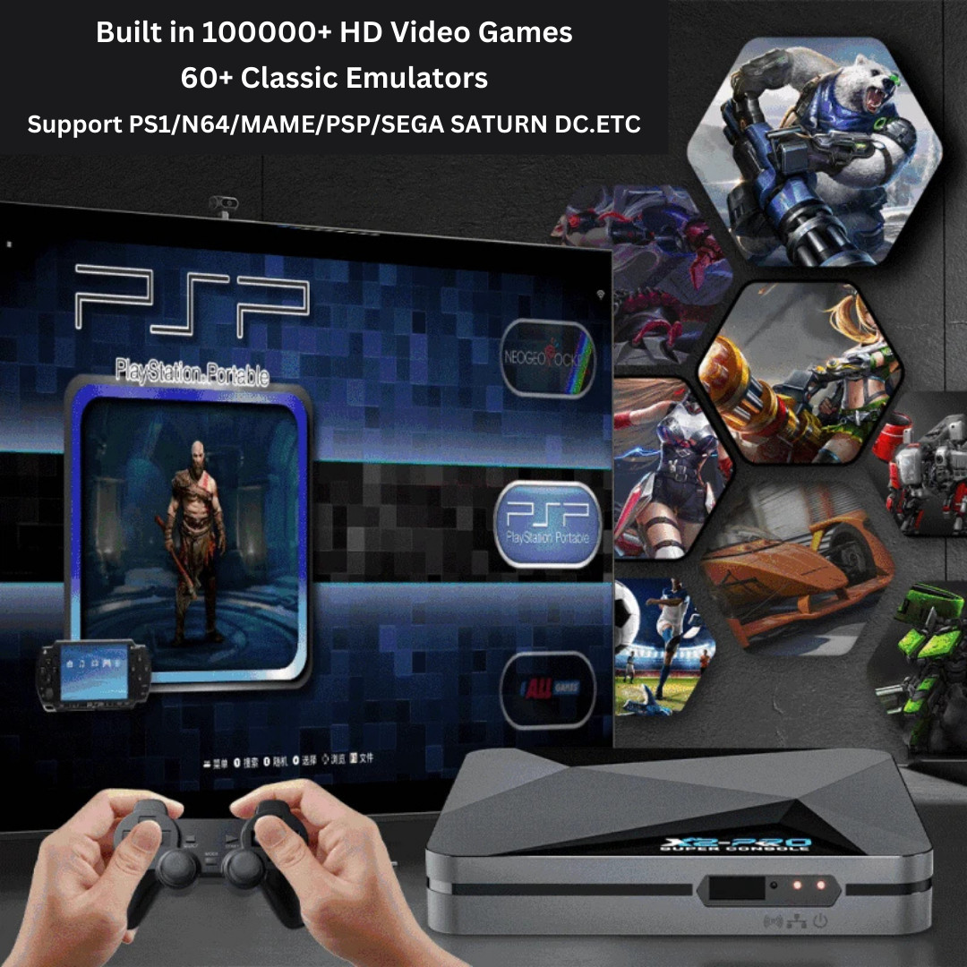 Super Console X2 Pro Video Game Console 256GB with 60+ Emulators 100,000+Games