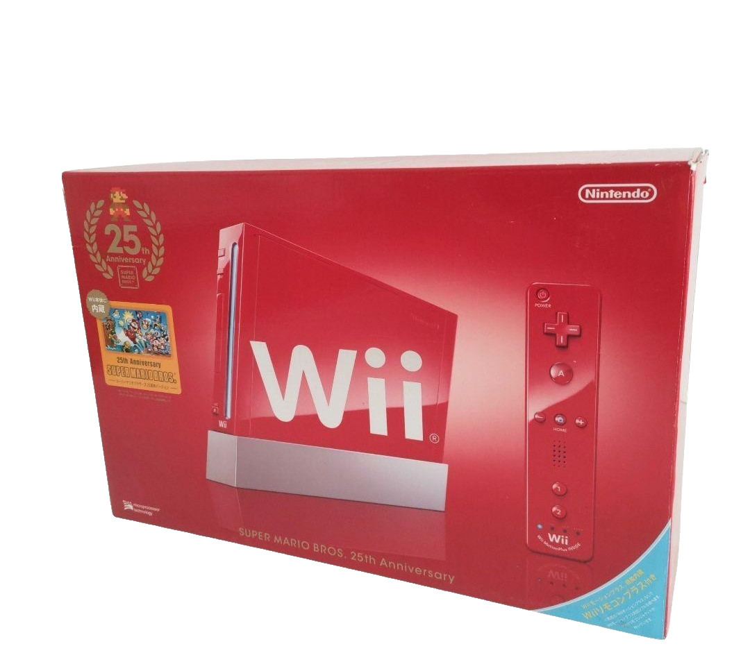 Nintendo Wii Console Red Super Mario 25th Anniversary Edition