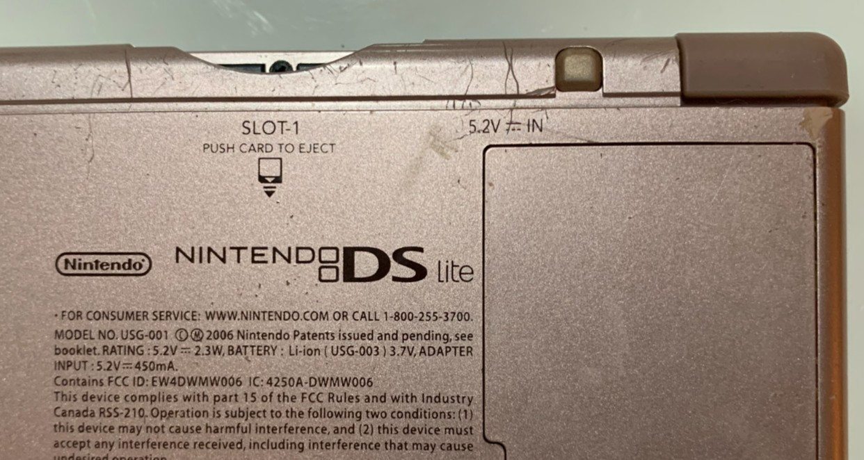 Nintendo DS Lite Metallic Rose Pink Handheld USG-001 FULLY Tested Guaranteed