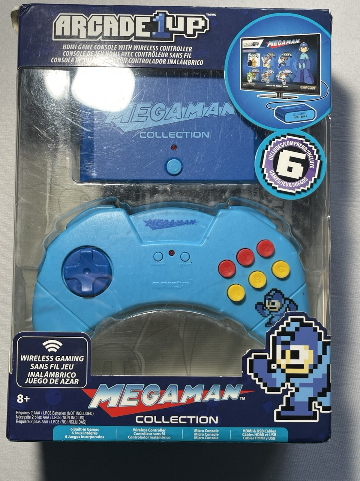 Arcade 1up Mega Man Collection Includes 6 Games HDMI Console Wireless Controller