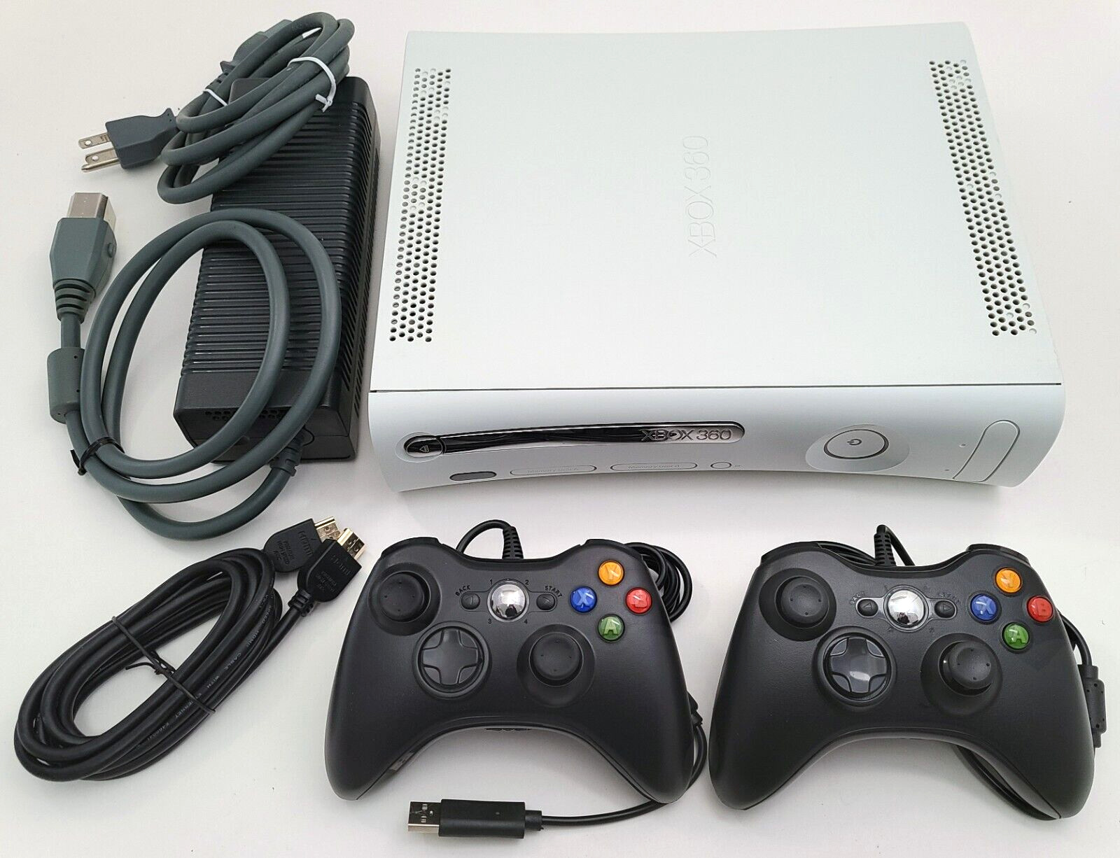 Microsoft XBOX 360 PRO HDMI Game Console Gaming System with 2 Controllers Bundle