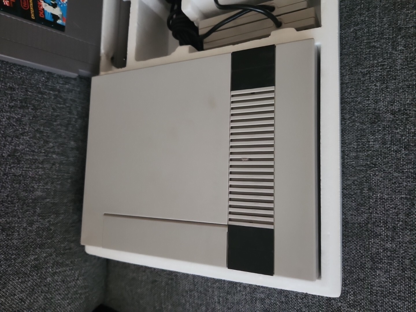 Nintendo NES Action Set Video Game System With BOX INSERTS Styrofoam Authentic