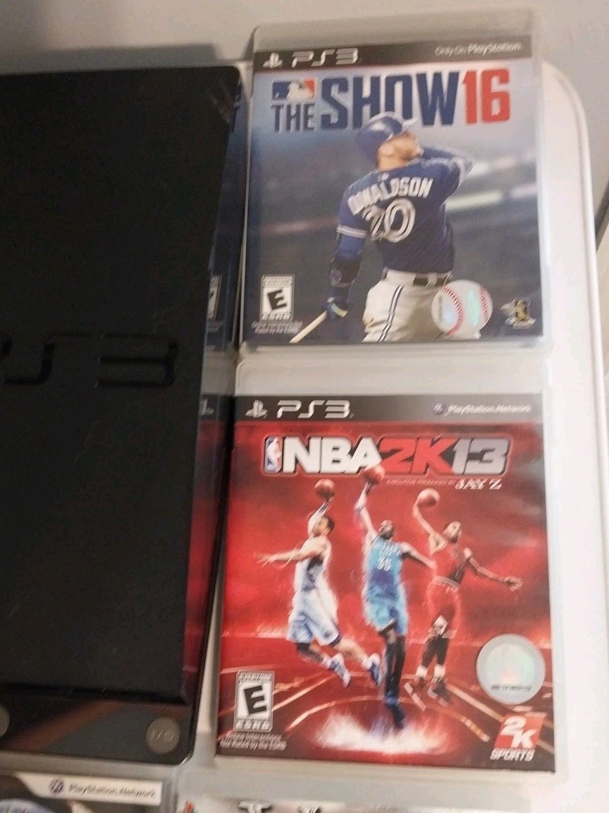 Sony PlayStation 3 Slim PS3 120GB Console w/1 OEM Controller 5 Games Please Read