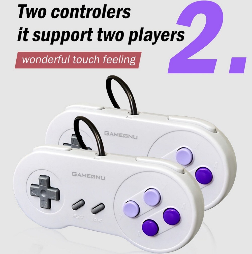 Super Classic Mini Entertainment System Game Console + 2 Controllers 90s Video
