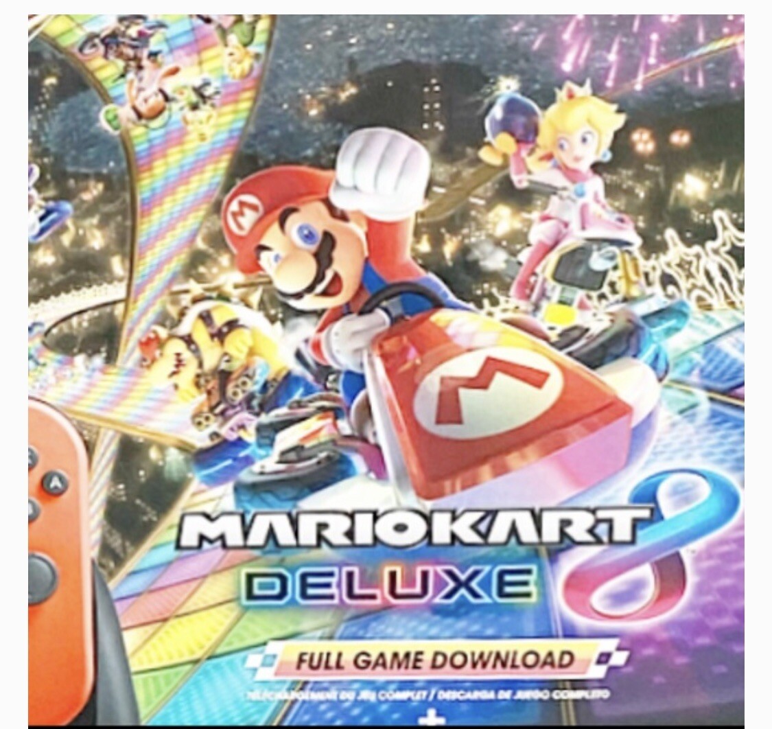 Sealed Nintendo Switch w/Blue & Red Joy-Con Controllers and Mario Kart 8 Bundle!
